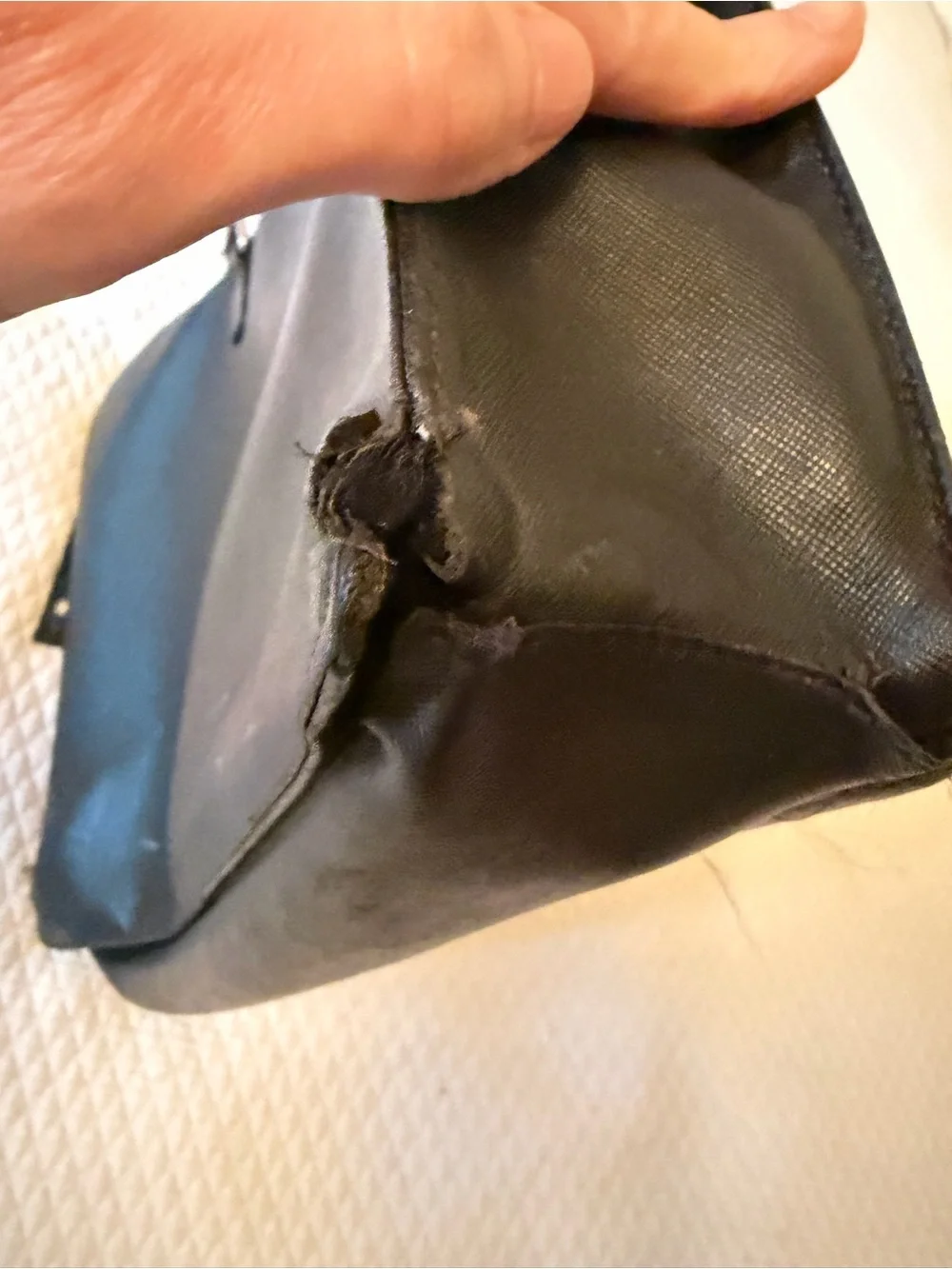 Authentic Vintage Prada Black Saffiano Leather Briefcase